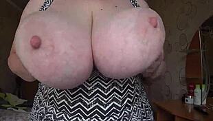 Big gorgeous tits sway hypnotically in close-up tease