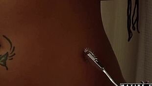 😈 helpless mimi bound and gagged in lesbian bdsm toy play