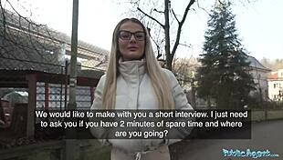 Public agent pounds sexy teacher's perfect body till she cums on knees pov