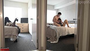 roommate's boyfriend fucks me hard while she's showering in dorm!