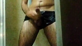 skinny brazilian teen showers jerks huge cock till explosive orgasm solo