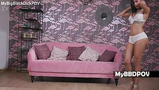 bombshell latina canela rams dildo into gaping hairy asshole