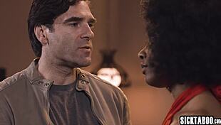 Olivia jay's small tits bounce as ebony cheats with ken's big dick lover style