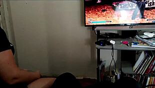 Latina Milf Skirt Hike Bareback Gaping Ass During Video Game Fuck