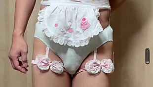 that cute asian maid outfit hides such teasing panties 🔥👙