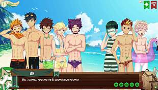 Game Friends Camp Episode 11: Namumi's Swimming Lessons with Russian Hentai Voice!