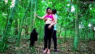 met naughty curvy country girl on street took to woods for doggystyle cum