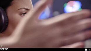 gamer girl frozen mid-match bends for creampie pounding and cum swallow lobby