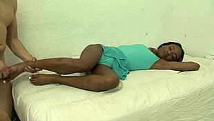 yo this afro babe's tight holes get stretched wide in bed frenzy