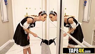 beautiful czech maid stuck bent over fucked hard doggystyle face down