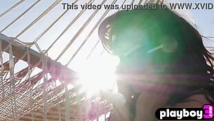 Wanna see this sexy milf's small tits body fully exposed outdoors?