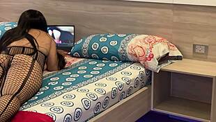 forbidden amateur sex with huge ass stepmom ends in cum on mouth tits