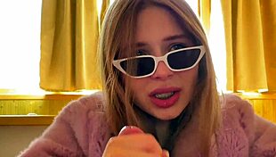 California College Babe Sucks Dick Day Four Handjob Cumshot