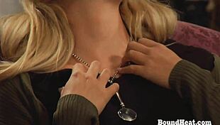 naughty big tits slave bound in bdsm fingers to wild orgasm