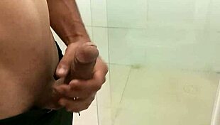 skinny solo unloads monster cock cumshot explosion