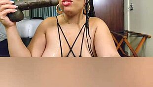 watch these sexy homemade ebony babes deepthroat huge dildos in solo joi compilations