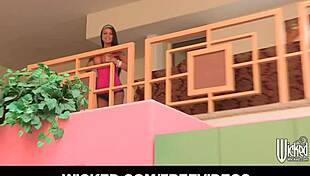 raven bay's big tits shake as latina deepthroats cock hard 🍆💦