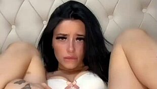 slutty american teen coed fingers shaved pussy to squirting orgasm on webcam