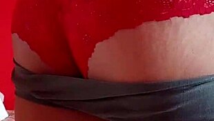 wanna see this bride in red lace panties modeling her tight ass?