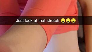 Cheating yoga milf sneaks fitness instructor fuck on snapchat creampie cuckold