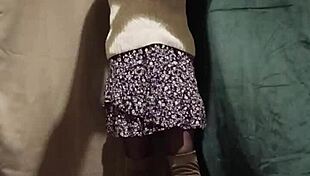 french housewife slave handcuffed flashing dildo in public toilet