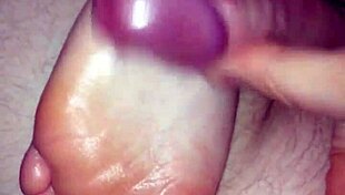 gf's soft feet milk cock in casual footjob cum