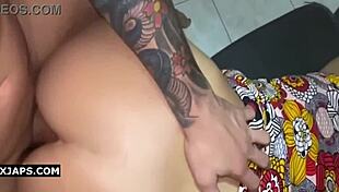 Slut's anal doggy pound on sofa 🍑😈