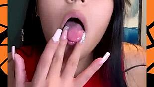 Ivy flores' huge latina tits shake as busty cheerleader masturbates