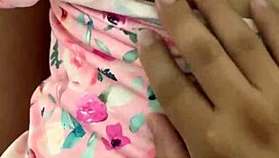 he caresses her curvy latina body softly at home coaxing out that sweet virgin pussy for the first time ever