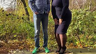 have you seen mother-in-law's hairy pussy peeing outdoors wet!