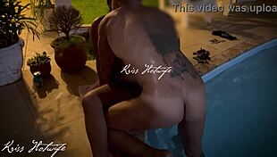 amigo do marido me enganou e enfiou o pau todo na buceta sem camisinha na piscina do condomínio