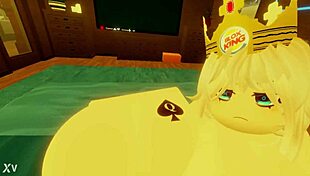 this robloxian BBC monster cock destroys two snowbunnies' tight pussies deep in bed