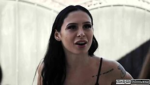 Petite Brunette Virgin Licks Pussy First Time in Lesbian Fingering