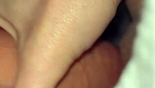 Classic homemade big cock stretches tiny redhead housewife pussy on bedroom bed