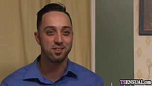 redhead shemale takes deep anal pounding from businessman