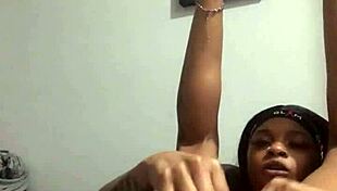 kashofficials moans fingering her wet hairy clit up close