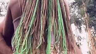 wanna see wild outdoor sex in the woods with cute petite moaning babe?