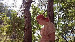 just met this cute redhead teen in woods now riding me cowgirl outdoors 🌳😍 moans everywhere!