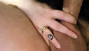 wow brunette milf with glasses gulps down hubby's hot cum load mouthful!