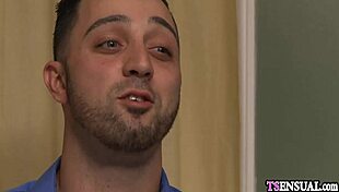 redhead shemale takes deep anal pounding from businessman