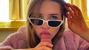 California College Babe Sucks Dick Day Four Handjob Cumshot