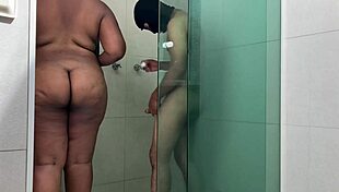 Young Stud Slams Big-Ass Asian Doggy-Style in Shower