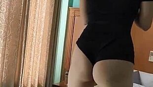 damn, that big brazilian teen ass bounces wild in her tight miniskirt workout jumpsuit!