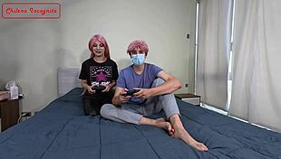 Watch me fuck my fanatic Fortnite gamer friend cosplay style