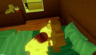 this robloxian BBC monster cock destroys two snowbunnies' tight pussies deep in bed