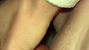 Classic homemade big cock stretches tiny redhead housewife pussy on bedroom bed