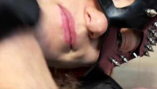 redhead in heels teases with sultry seduction then gulps down hot cum load in bedroom