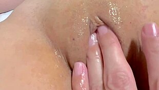 Amateur Asian Wife's Shaved Pink Pussy Close-Up 303 Days After Virgin Cock Loss Licked Fucked Wet