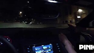 Crazy night! Amandha Fox masturbates with toys in Rome car!