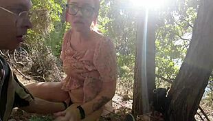 just met this cute redhead teen in woods now riding me cowgirl outdoors 🌳😍 moans everywhere!